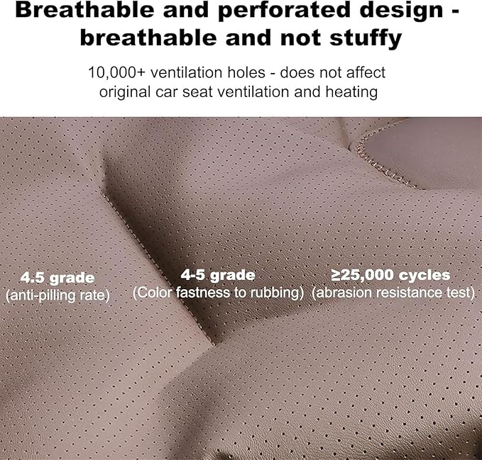 Car Seat Cushion for Porsche Macan 2015-2025-pr, Breathable Non-Slip Driver Seat Pad Ergonomic Memory Foam for Long Driving Car Office,A/2Pcs-Brown