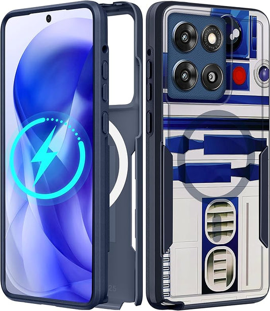 for Moto G Stylus 2025 Case - Compatible with MagSafe Women Cute Girls Boys Magnetic Phone Cover Cool Blue Unique Heavy Duty Shockproof Design for Motorola Moto G Stylus 5G 2025 Cases