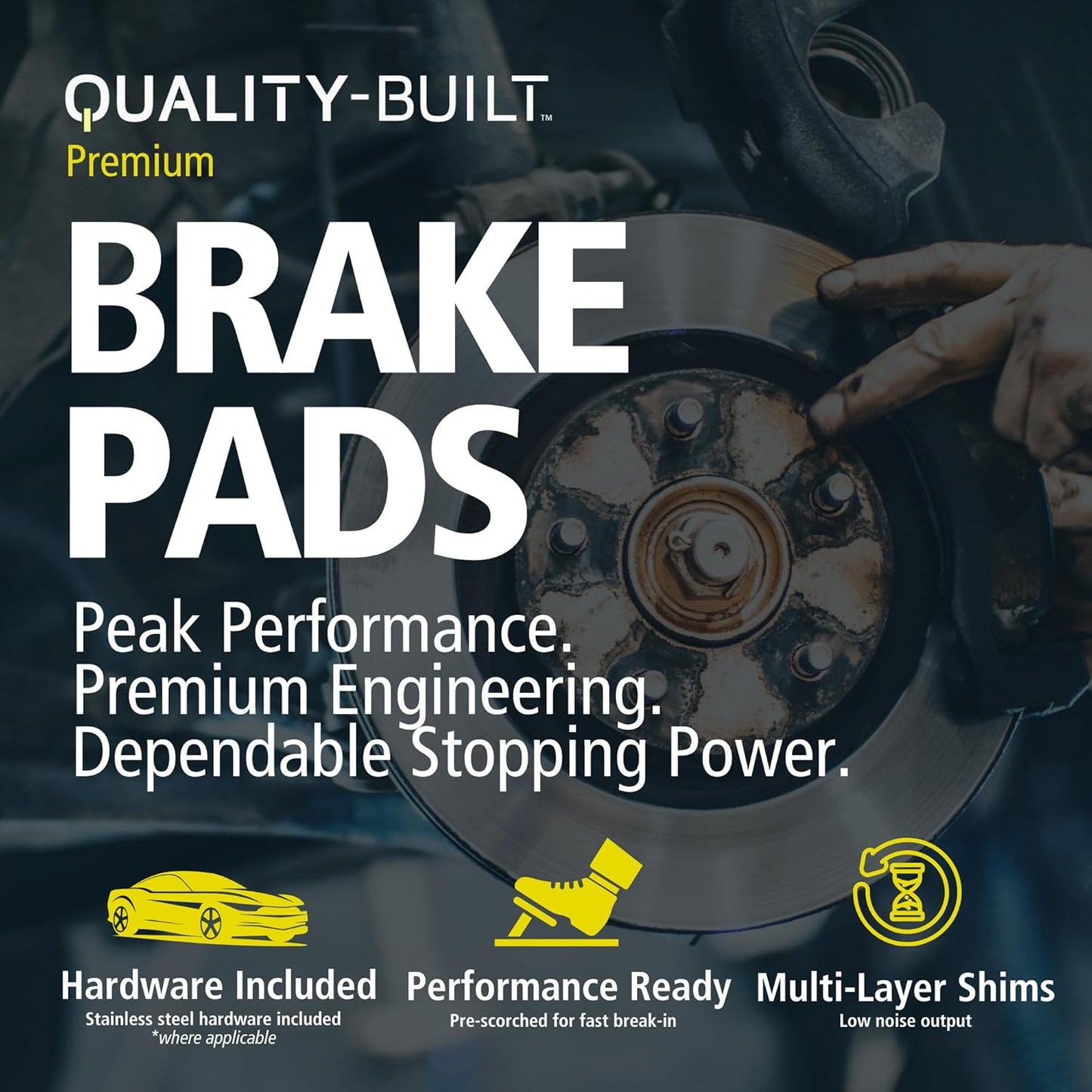 Premium Ceramic Front Brake Pads (1001-1401C) Compatible with Toyota Venza 2009-2015