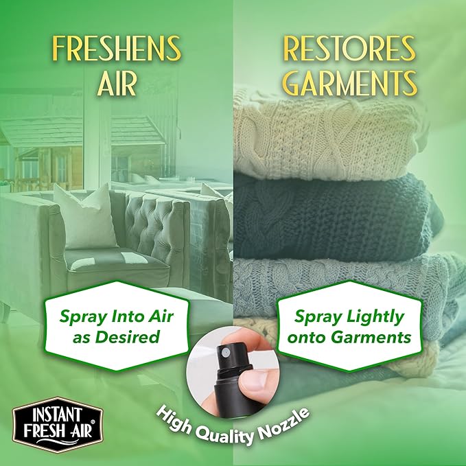 Smoke Vanish - Smoke Odor Eliminator Spray - Removes Smokey Odor Instantly with Noxban™ - Eco-Friendly - For Home, Car, Clothes & Travel - Fresh Mist Scent - 2 oz. (Pack of 2)