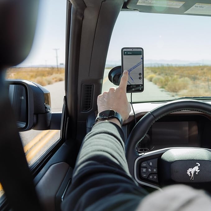 Quad Lock Heavy Duty Suction Car Phone Mount with MAG Phone Case and MAG Wireless Charging Head for iPhone 16 Plus