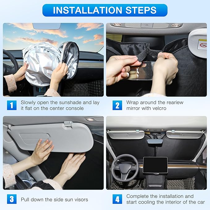 INSAUTO Custom Fit Windshield Sun Shade Accessories for Honda Odyssey 2018-2026, Foldable Front Window Sunshade, UV & Heat Reflector, Keeps Interior Cool, Includes Storage Bag