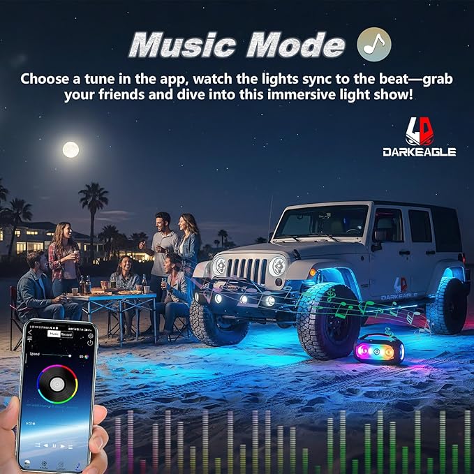 12Pods RGB LED Rock Lights for Trucks Pickup Jeep UTV ATV SXS Offroad, Multicolor Underglow Light Kit with APP/RF Remote Dual Zone,Plug and Play&Pre Wired 12V Vehicle Underbody Accent Light Waterproof