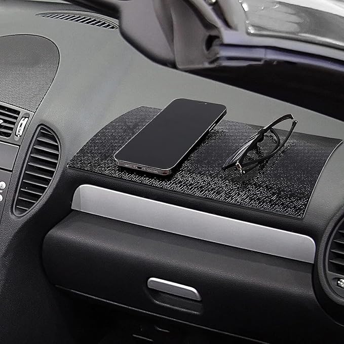 Non-Slip Car Dashboard Sticky Pad – Extra Thick 6.5"x4.5" MINI-FACTORY Fixate Gel Mat for Phones, Glasses, Keys – Anti-Slip Grip (2 Pack)