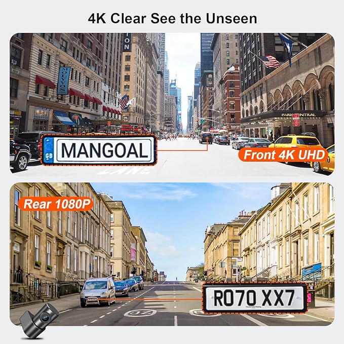 Front 4K & Rear 1080p Dash Cam Custom Custom for Lexus RX 2023 2024 2025 2026(Model C),RX 350 350h 450h 500h Premium Luxury F Sport etc,OEM Look,UHD 2160P Video,Parking Mode,WiFi & App,128GB Card