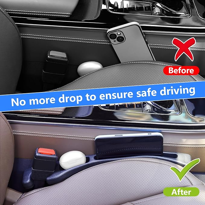 【Compatible with Toyota Corolla】 Seat Gap Filler,No Drop Seat Guard Compatible with Toyota Corolla,Drop Seat Guards for Cars(2Pcs),Emergency Keychain Car Escape Tool(2Pcs)