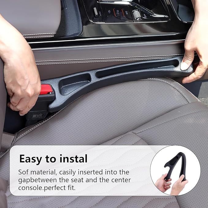 【Compatible with Nissan Sentra】 Seat Gap Filler,No Drop Seat Guard Compatible with Nissan Sentra,Drop Seat Guards for Cars(2Pcs),Emergency Keychain Car Escape Tool(2Pcs)