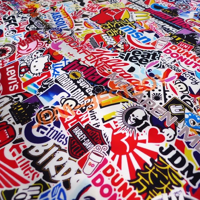 Free Tool Kit EZAUTOWRAP ES Bomber Hellaflush Anime Cartoon Car Vinyl Wrap Sticker Decal Air Release - 60"X360" (5FT X 30FT)