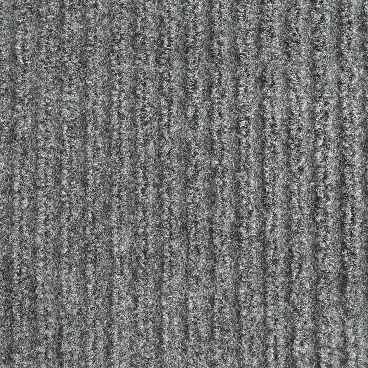 iCustomRug Spartan Weather Warrior Indoor/Outdoor Utility Ribbed Carpet Runner with Non-Slip Thermoplastic Rubber Backing, 3ft X 66ft in Grey