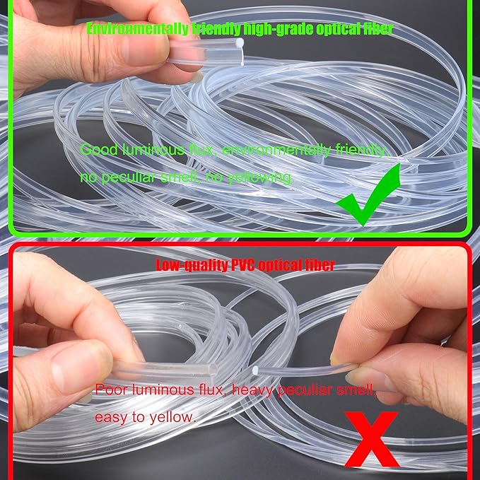 Optic Fiber Waterproof Car Side Glow LED Illumination Optic Fiber Band Car Interior Atmosphere Neon Cold Lights 1 Meter (3.28ft)