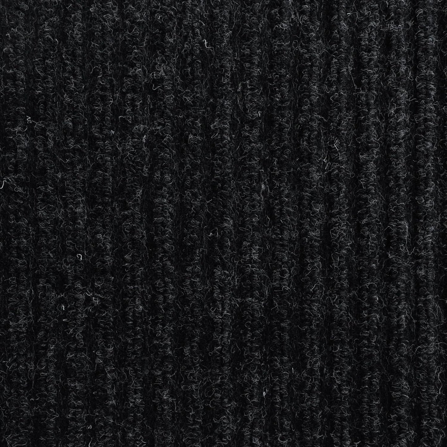 iCustomRug Spartan Weather Warrior Indoor/Outdoor Utility Ribbed Carpet Runner with Non-Slip Thermoplastic Rubber Backing, 3ft X 68ft in Black