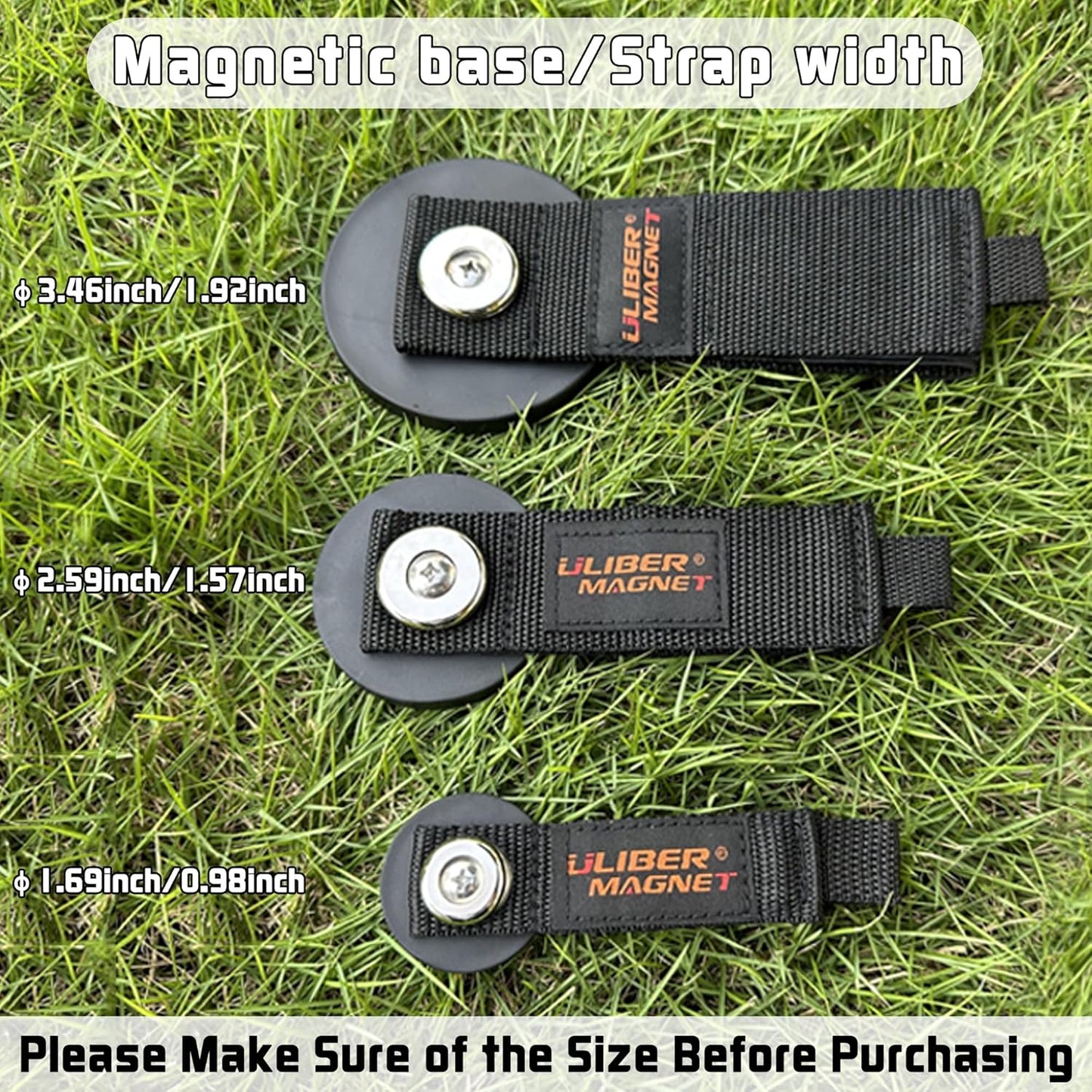 ULIBERMAGNET Strong Magnetic Storage Hooks,Heavy Duty Magnetic Garage Storage Tool Organizer,Extension Cord,Hose, Cable, Rope,Tools for Garage,Pick-up,RV and Workshop(4 Pack/1.69INCH)
