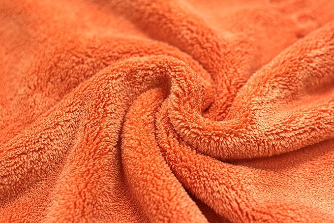 Maxshine 16" x 16" Universal 3-Pack 500GSM Orange Edgeless Microfiber Towel – Ultra-Soft & High Absorbency – Ideal for Car Detailing, Polishing & Finishing – Scratch-Free, Lint-Free Cloth