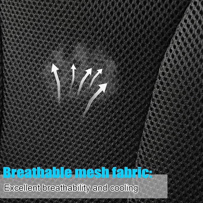 GIANT PANDA 2 Pack Front Mesh Seat Covers Custom Fit Toyota Tacoma 2016 2017 2018 2019 2020 2021 2022 2023 2024 2025 Double & Crew Cab SR,SR5,Limited,TRD Pro,TRD Sport TRD Off-Road,Faux Leather(Black)