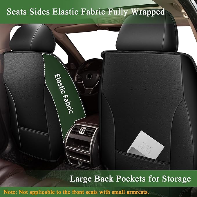 Bling Car Seat Covers Fit for Toyota Camry 2012-2025 2026: Waterproof Faux Leather Driver Seat Cover,Shining Diamond Automotive Seat Cushion All Seasons Seat Protector(5 Seats,Black)