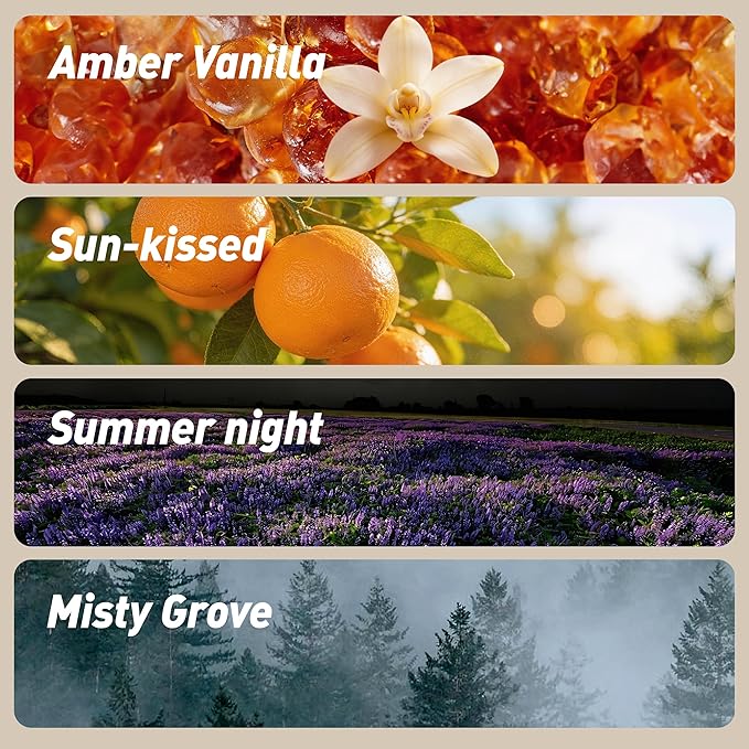 4 Packs Citrus Scented Natural Wood Vent Clips,【Brighten Cabin Mood】 Odor Refresh Car Scents Air Freshener Refills, Long Lasting Fragrance Diffuser, SUV Essentials Gift for Women