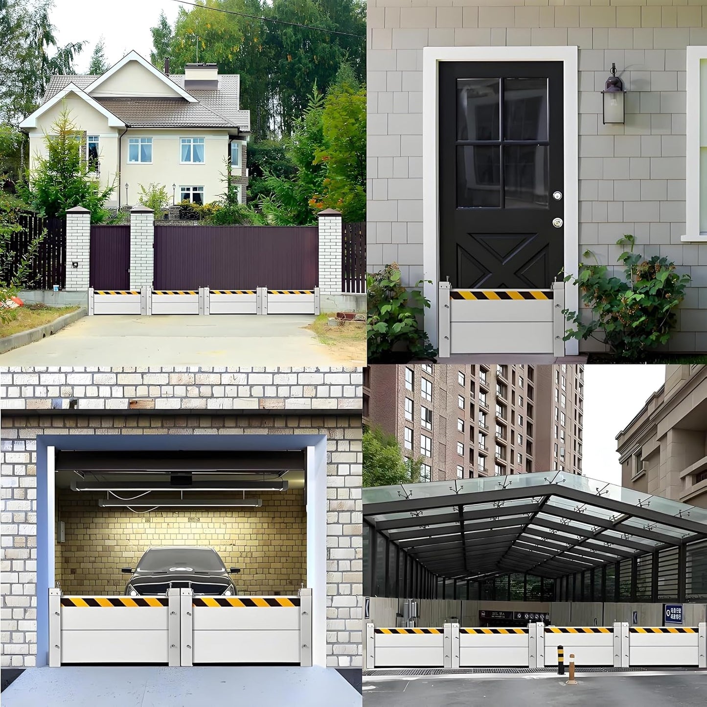 Flood Barriers for Home Exterior,Aluminum Alloy Outdoor Garage Doors Water Barriers for Flooding(H39.4Inch,L8FT)